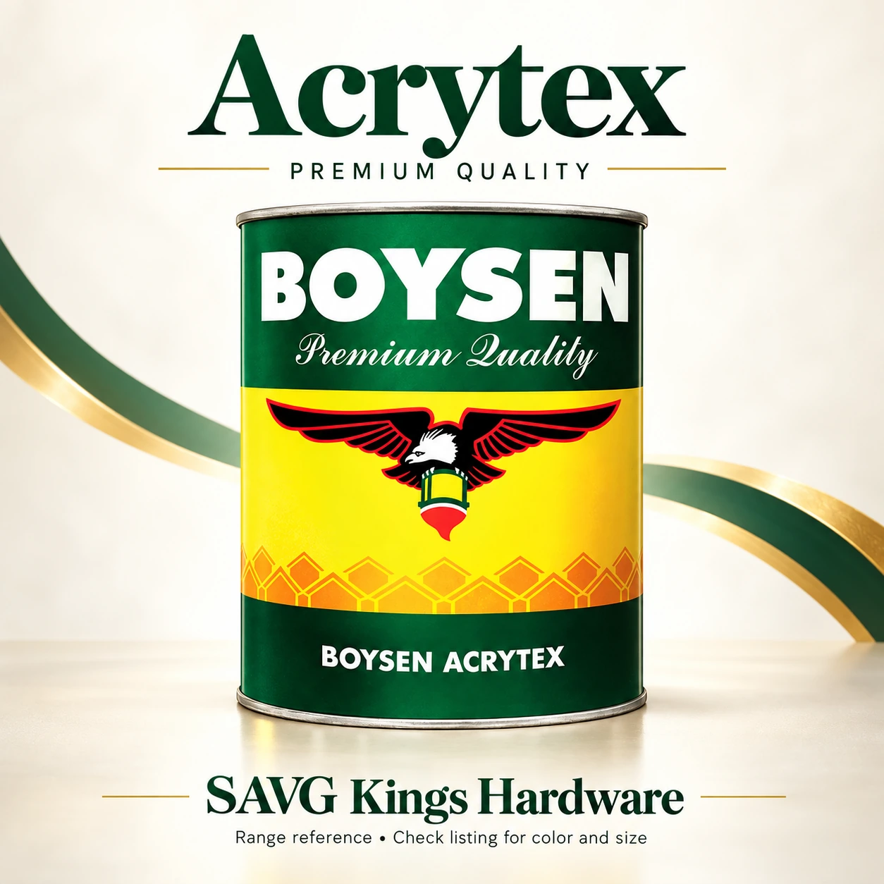 Boysen Acrytex representative packaging; check listing for exact color and size