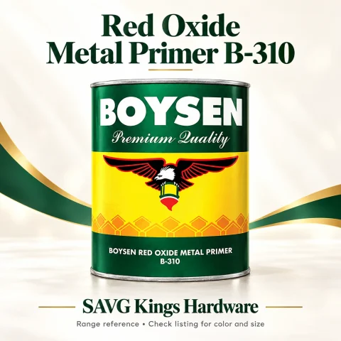 Boysen Red Oxide Metal Primer B-310 representative packaging; check listing for exact color and size; additional components are separate unless specified