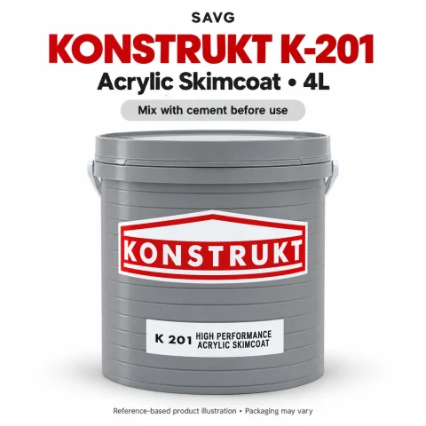 Konstrukt Permaplast K-201 Acrylic Skimcoat 4L; SAVG reference-based product illustration