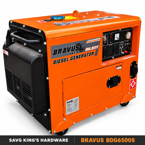 Bravus BDG6500S Diesel Generator – 6.5kVA — generator unit only