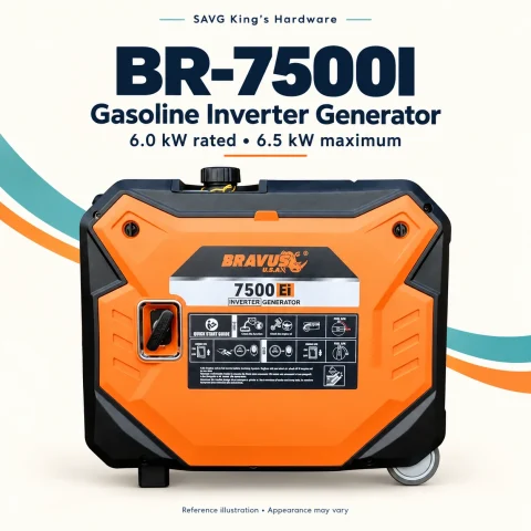 Bravus BR-7500I Gasoline Inverter Generator – 6.0kW Rated reference illustration