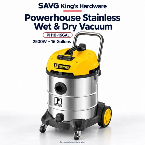 Powerhouse Stainless Wet & Dry Vacuum PH10-16GAL 2500W 16 Gallons product reference illustration