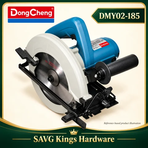DongCheng DMY02-185 1100W Electric Circular Saw — reference-based product illustration.