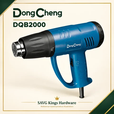 DongCheng DQB2000 2000W Adjustable-Temperature Heat Gun — reference-based product illustration.