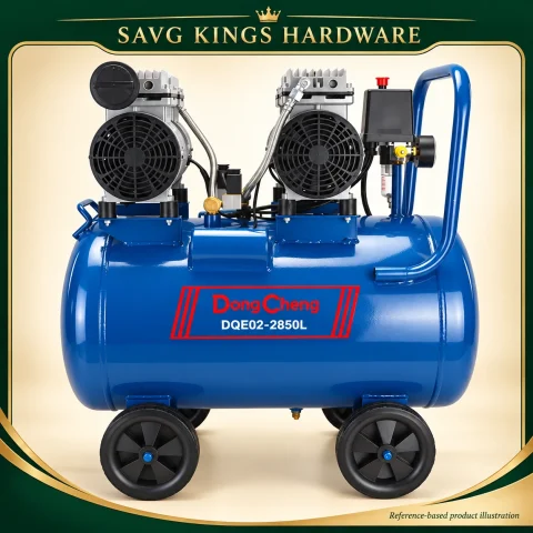 DongCheng DQE02-2850L 1500W 50L Oil-Free Air Compressor — reference-based product illustration.