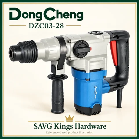 DongCheng DZC03-28 1100W 28mm Rotary Hammer — reference-based product illustration.