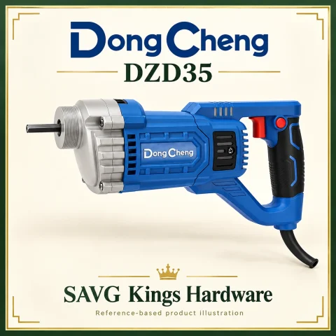 DongCheng DZD35 1200W Concrete Vibrator Drive Motor — reference-based product illustration.
