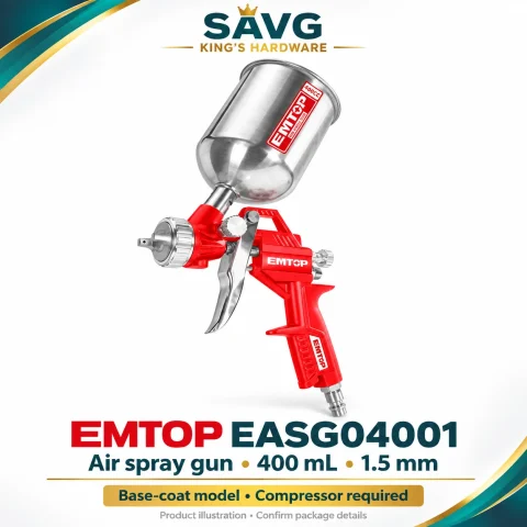 EMTOP EASG04001 Air Spray Gun — 400 mL, 1.5 mm Nozzle — original product illustration