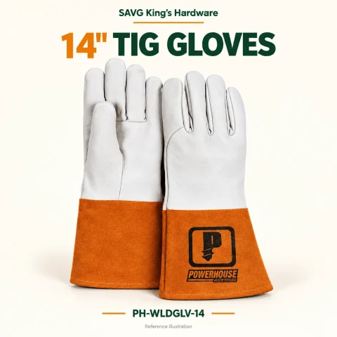 Powerhouse 14" Professional TIG Welding Gloves — PH-WLDGLV-14 — reference illustration