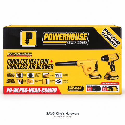 Power Combo 2: Cordless Heat Gun 20V and Cordless Air Blower 20V Set retail combo set