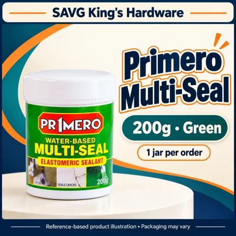 Primero Multi-Seal Elastomeric Waterproofing Sealant 200g – Green; one jar; reference-based illustration