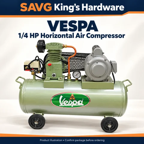 Vespa 1/4 HP Horizontal Air Compressor original product illustration