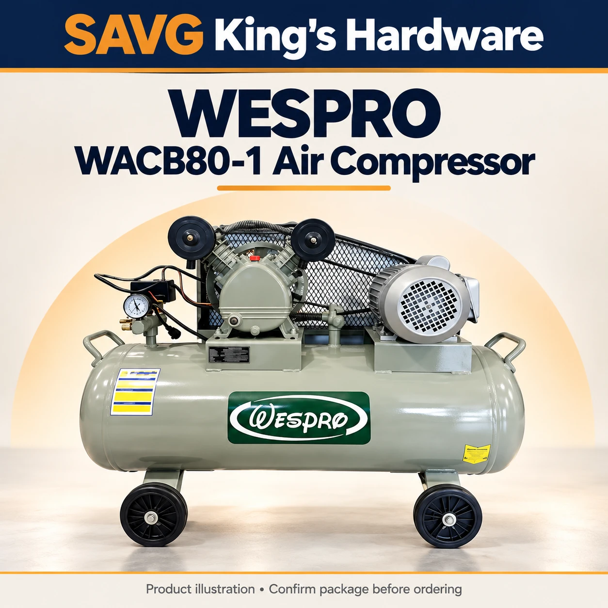 Wespro WACB80-1 Air Compressor original product illustration