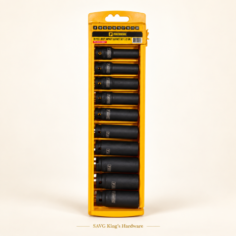 Powerhouse 10-Piece 1/2-inch Drive Deep Impact Socket Set — reference-based product illustration