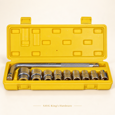 Powerhouse 10-Piece 1/2-inch Drive Socket Wrench Set PH-SWS12-10SET — reference-based product illustration