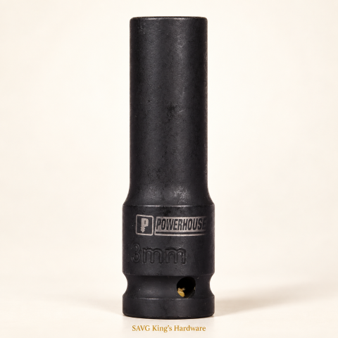 Powerhouse 13mm Deep Impact Socket — 1/2-inch Drive, 6-Point — reference-based product illustration