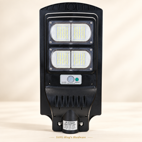 Powerhouse Electric 100W Daylight Solar Street Light — IP65 — reference-based product illustration