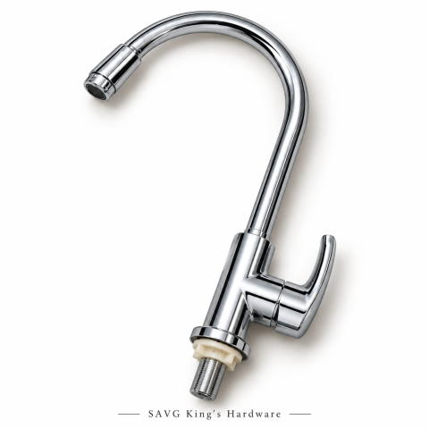 Waterhouse Long Chrome-Alloy Gooseneck Sink Faucet WH-CAGSF-001