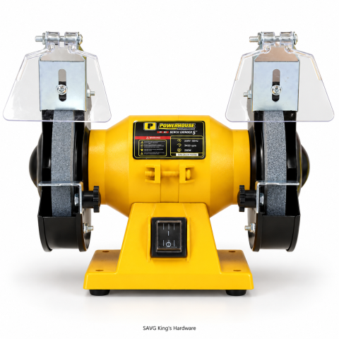 Powerhouse Bench Grinder 5" 200W 1/4HP COPPER Wire product photo — SAVG King's Hardware