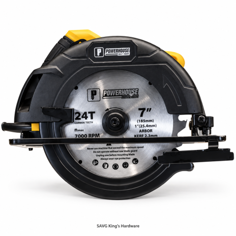 Powerhouse Circular Saw 1400W 7" PH-CS-7X product photo — SAVG King's Hardware