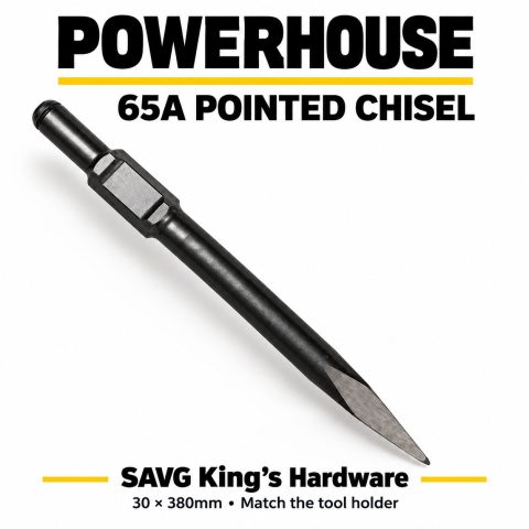 Powerhouse 65A Pointed Chisel — 30 × 380mm