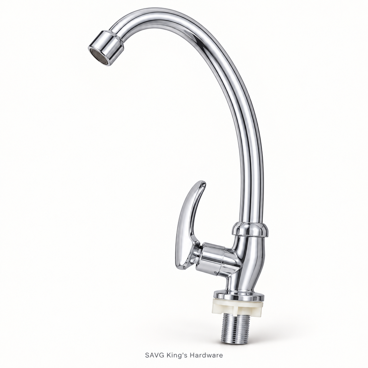 Waterhouse 18-inch Pillar-Mounted Gooseneck Faucet — Lever Handle