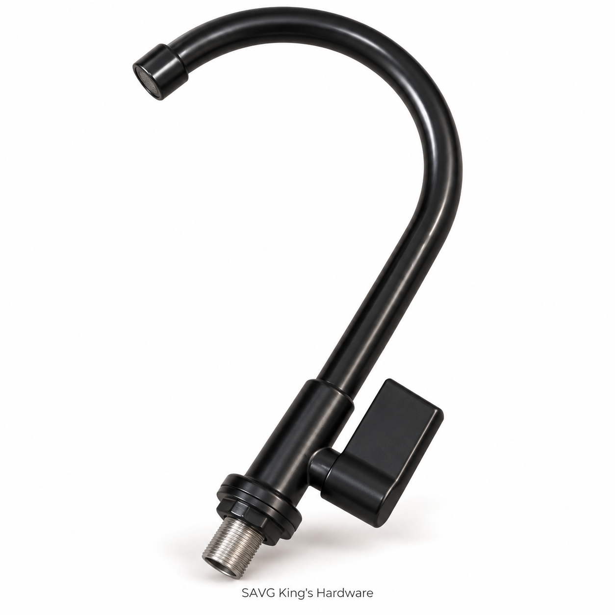 Waterhouse F2 Matte-Black 304 Stainless Sink Gooseneck Faucet
