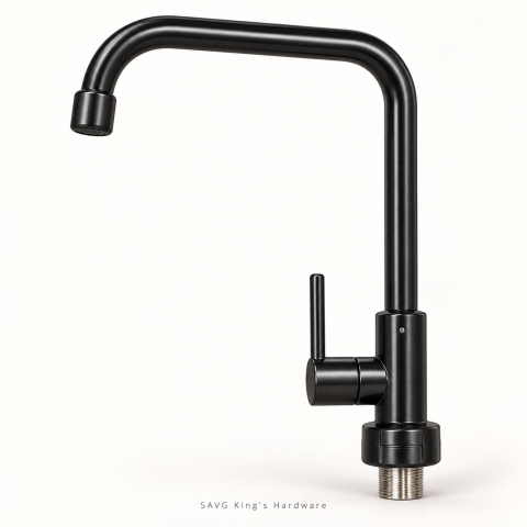 Waterhouse F8 Matte-Black 304 Stainless Square Sink Faucet