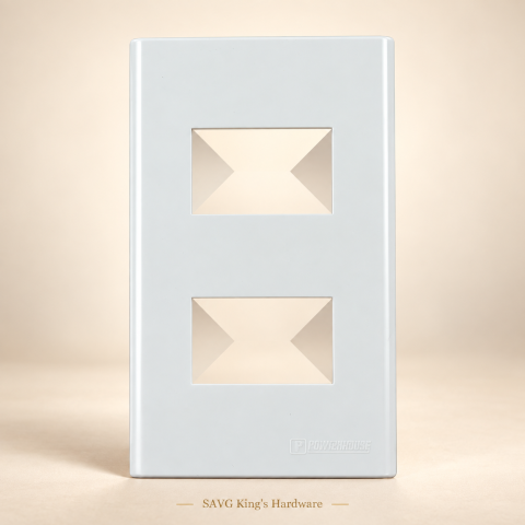 Powerhouse Electric 2-Gang Mounting Plate LHWDP-102 — reference-based product illustration