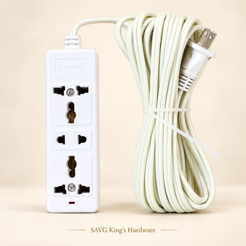 Powerhouse Electric 3-Gang Universal Extension Cord — 6m