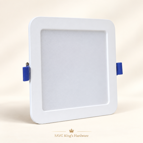 Powerhouse Electric 9W Square Recessed LED Downlight — Daylight