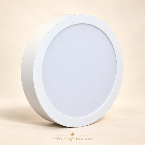 Powerhouse Electric 18W Round Surface LED Downlight — Warm White