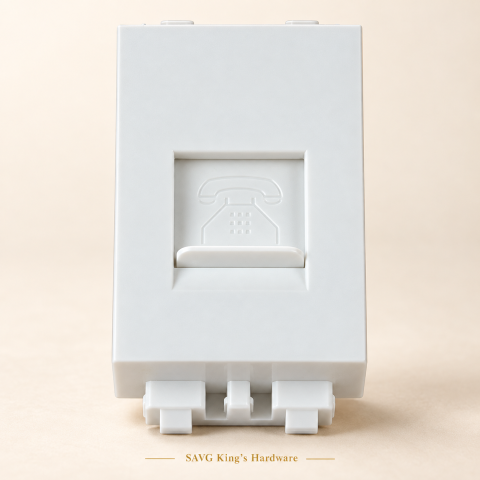 Powerhouse Electric Telephone Outlet Module LHWDTEL-300 — reference-based product illustration