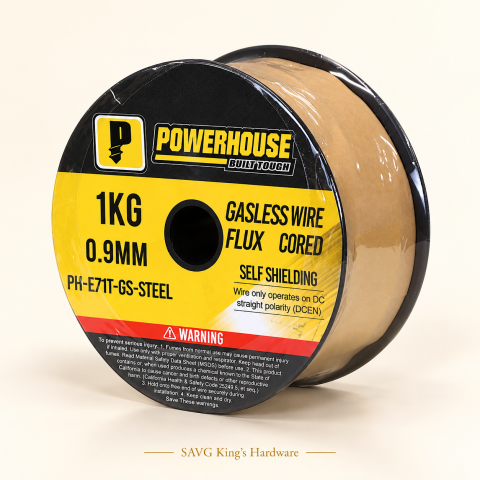 Powerhouse E71T-GS Flux-Cored Welding Wire — 0.9mm, 1kg