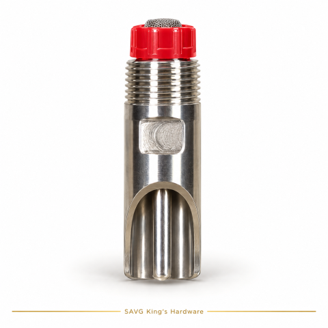 Powerhouse B244 Stainless Pig Drinker with Filter — Big 65mm — reference-based product illustration