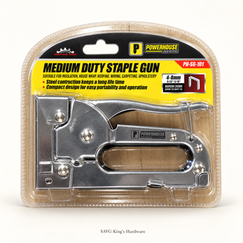 Powerhouse Medium-Duty Staple Gun — 4–8mm Staples