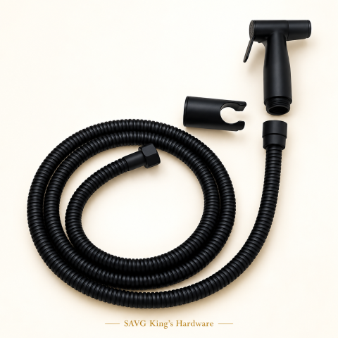 Waterhouse 304 Stainless Bidet Sprayer with 1.5m Hose — Matte Black — reference-based product illustration
