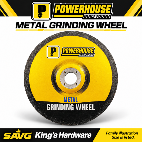 Powerhouse 4-inch Metal Grinding Wheel — 100 × 6.35 × 16mm