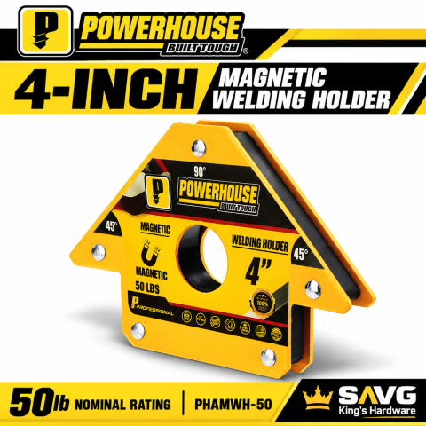 Powerhouse 4-inch Arrow Magnetic Welding Holder — 50lb