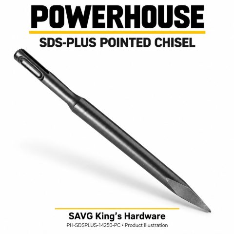 Powerhouse SDS-Plus Pointed Chisel — PH-SDSPLUS-14250-PC