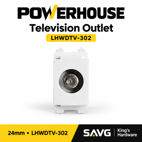 Powerhouse 24mm Television Outlet LHWDTV-302