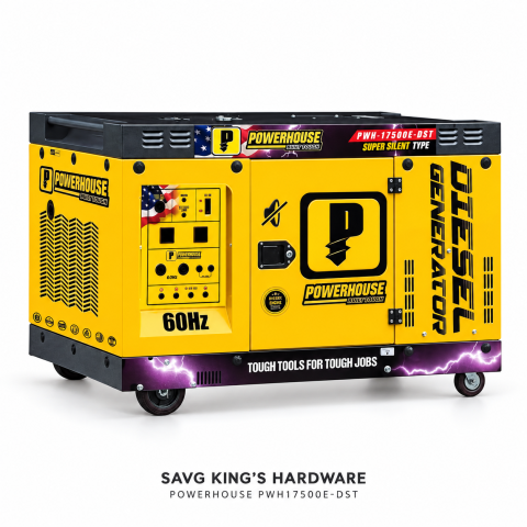 Powerhouse PWH17500E-DST Silent-Type Diesel Generator — product unit only
