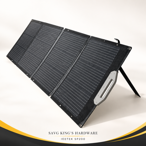 IEETEK SP200 200W Foldable Solar Panel — unfolded panel, power station sold separately