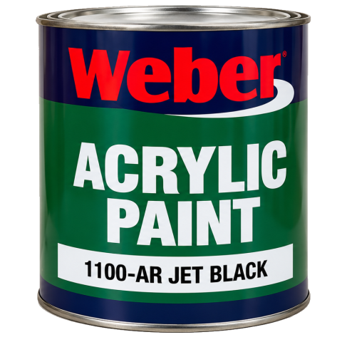Weber 1100-AR Jet Black acrylic coating 4L, original product photo on white background